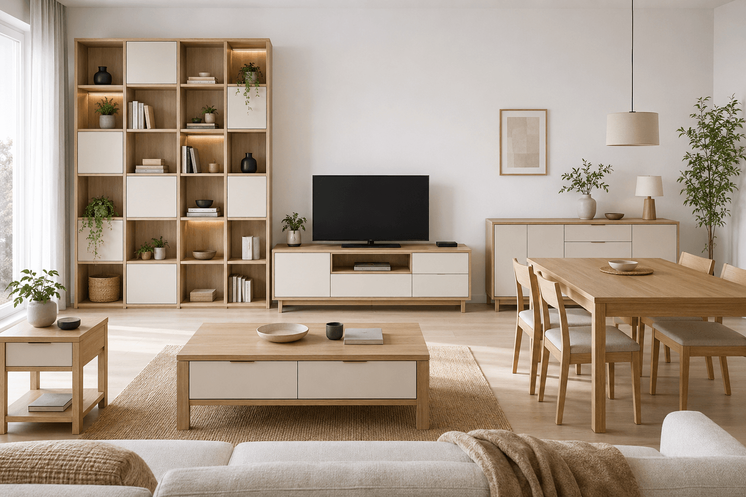 Detaliu de mobilier de living.